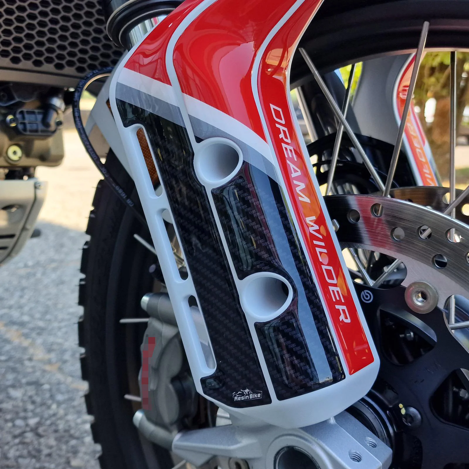 Resin Bike 3D Motorcycle Stickers - Front Fender Sides | Ducati Desert X 2022>2025 - Image 4