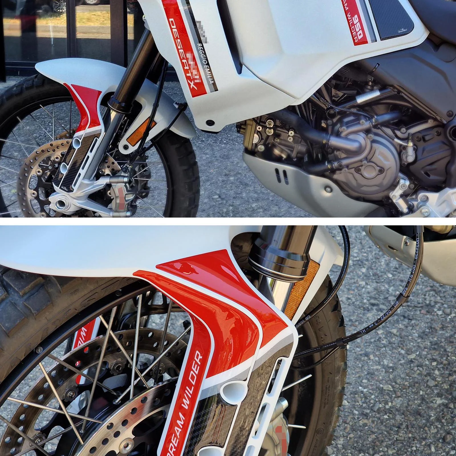 Resin Bike 3D Motorcycle Stickers - Front Fender Sides | Ducati Desert X 2022>2025 - Image 5
