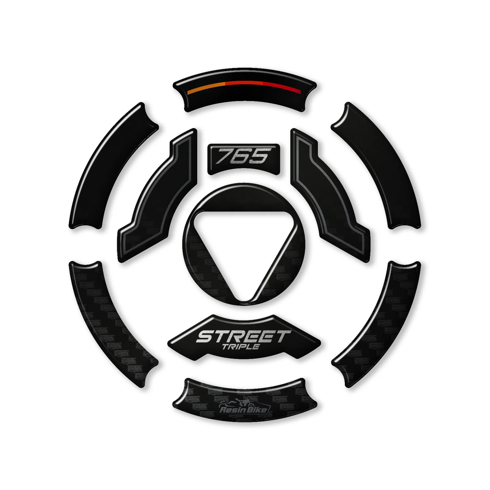 Resin Bike 3D Motorcycle Stickers - Fuel Cap | Triumph Street Triple 765 RS 2023>2025