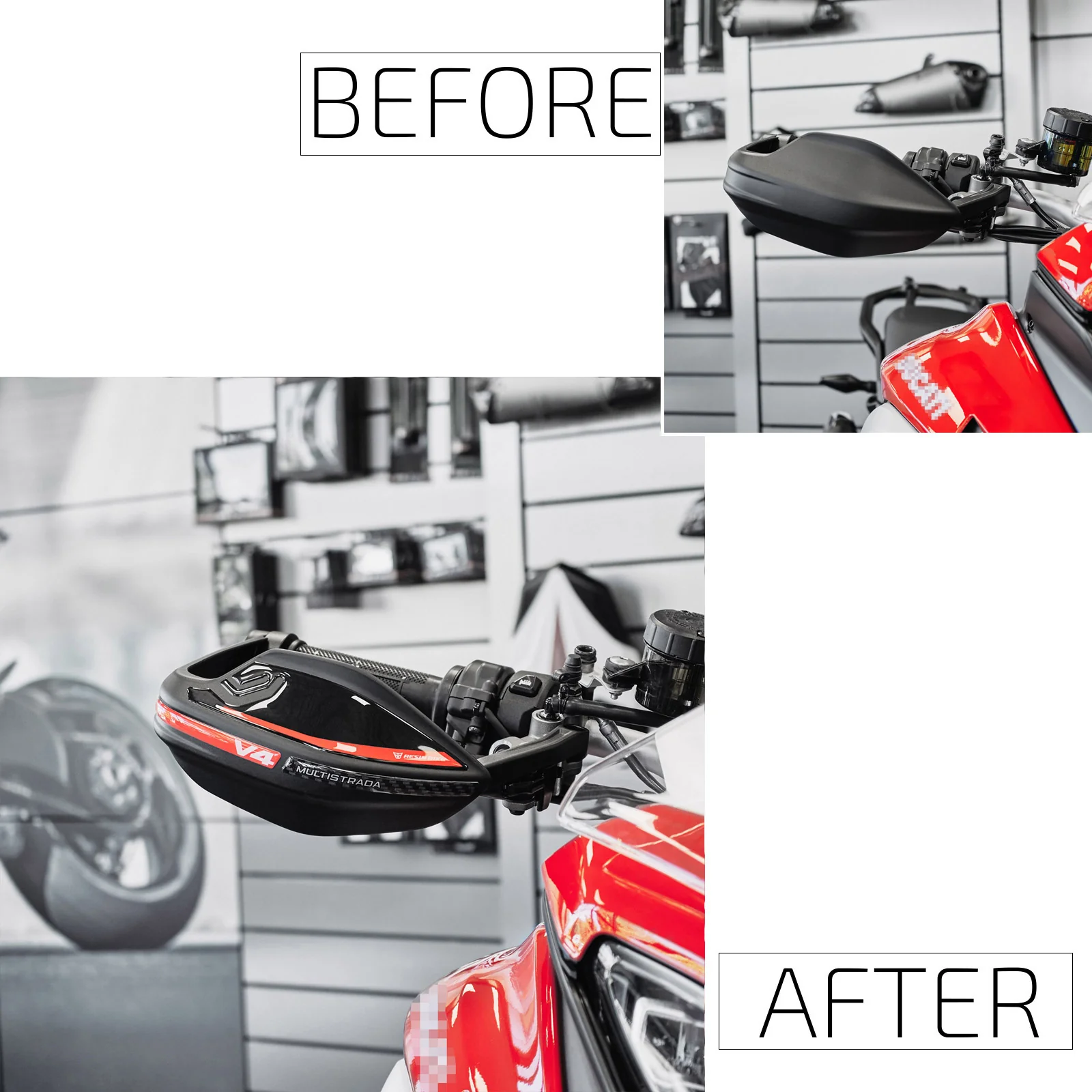 Resin Bike 3D Motorcycle Stickers - Handguards | Ducati Multistrada V4/V4S 2025>Current - Image 3