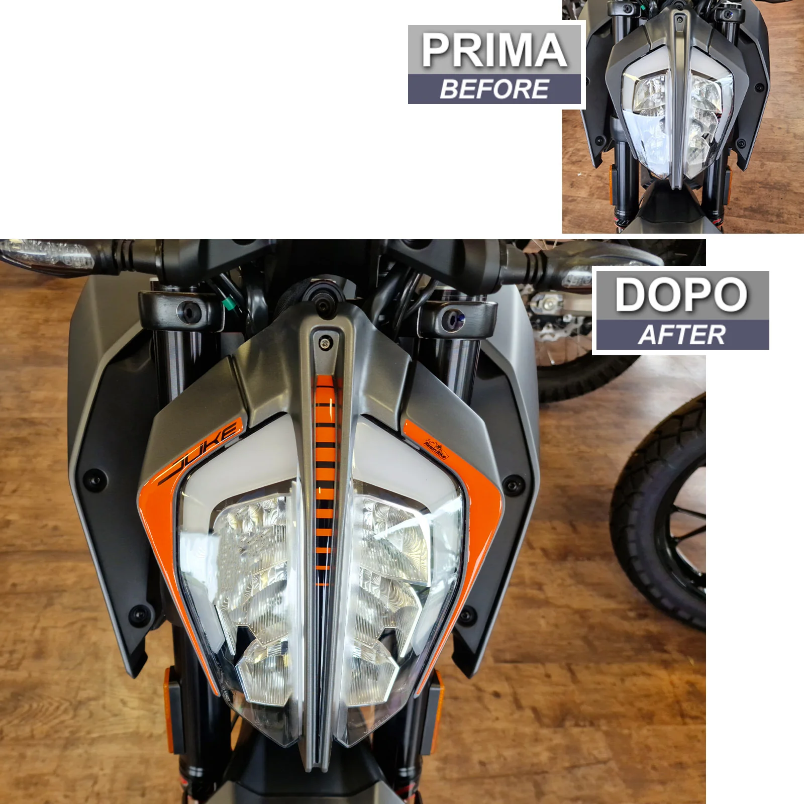 Resin Bike 3D Motorcycle Stickers - Headlight | KTM 125/200/250/390 Duke 2021>2023 - Image 3