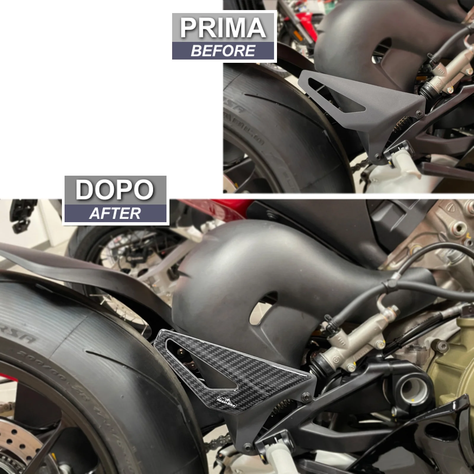 Resin Bike 3D Motorcycle Stickers - Heel Pads | Ducati Panigale/Streetfighter V4 2018>2024 - Image 3