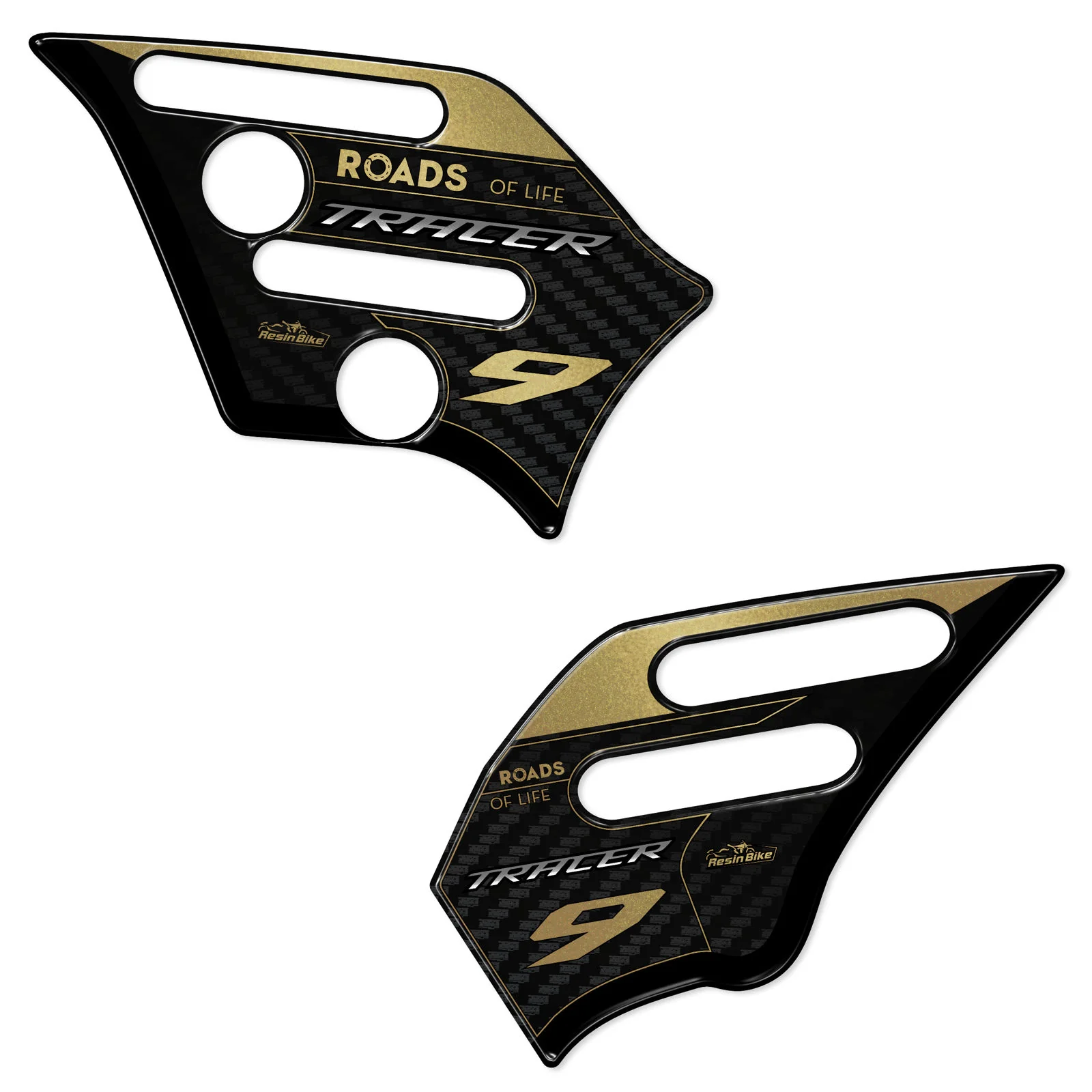 Resin Bike 3D Motorcycle Stickers - Heel Pads | Yamaha Tracer 9/9GT 2021>2024
