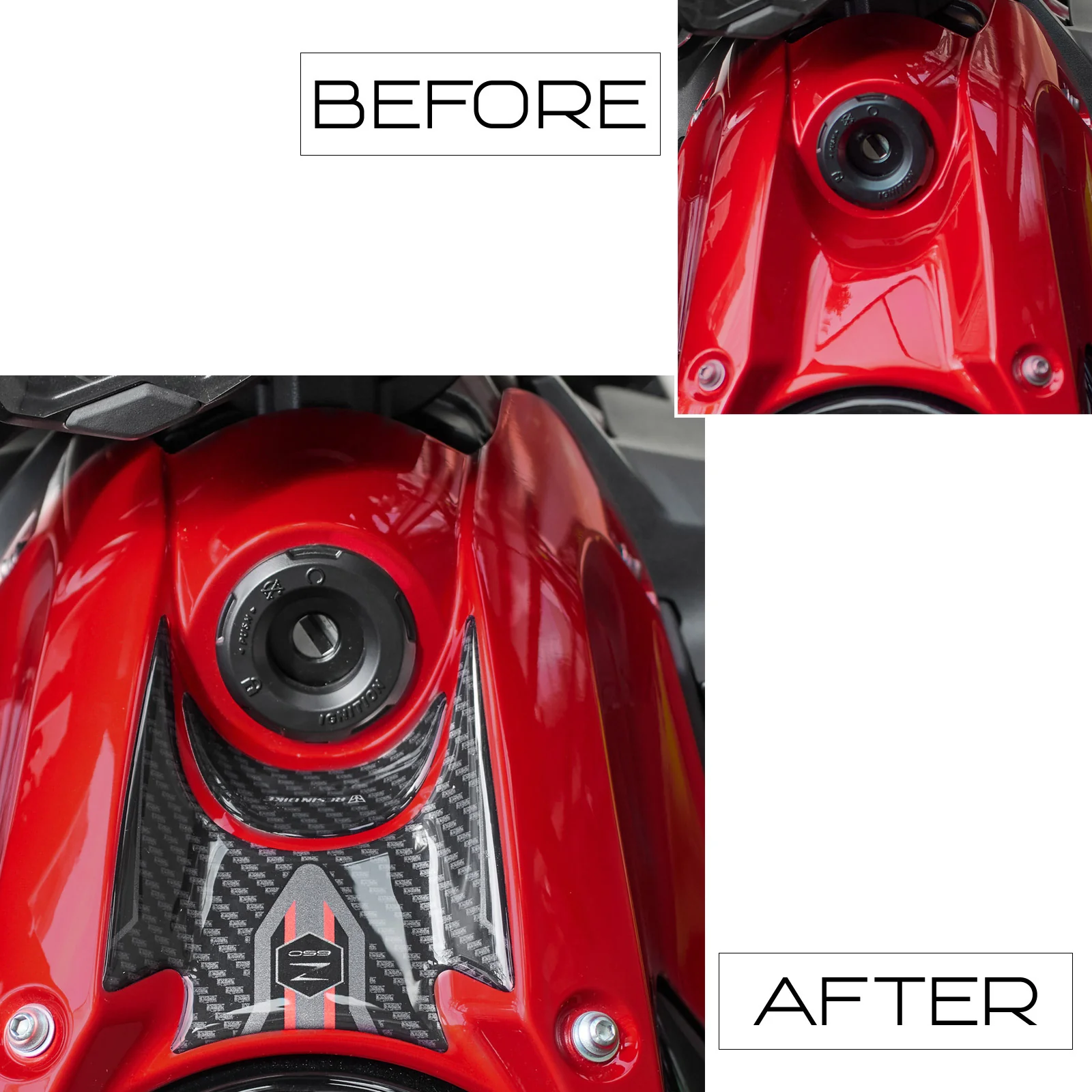 Resin Bike 3D Motorcycle Stickers - Key Area | Kawasaki Z 650 2021>2025 - Image 3