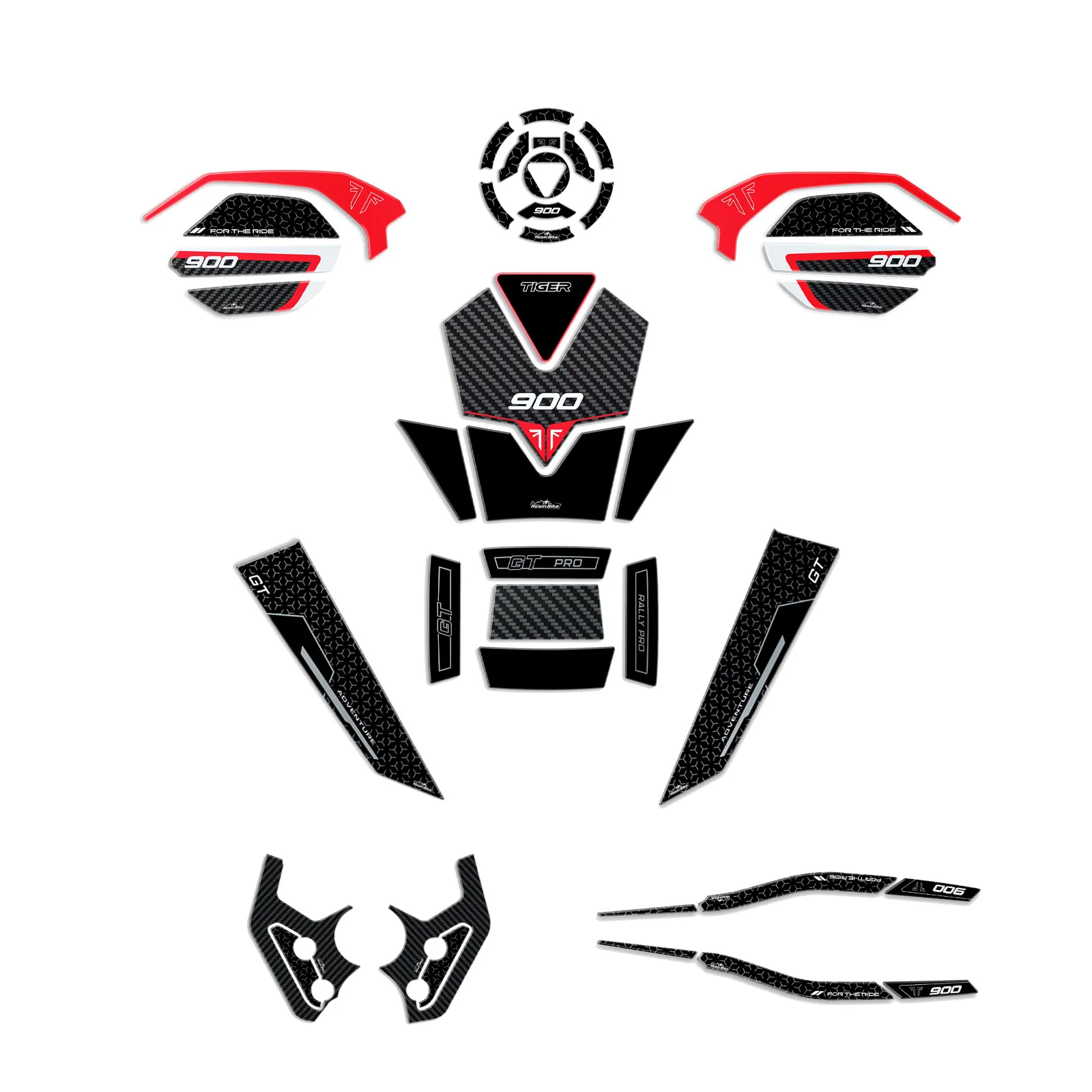 Resin Bike 3D Motorcycle Stickers - Tank Kit | Triumph Tiger 900 GT/GT Pro 2024>2025