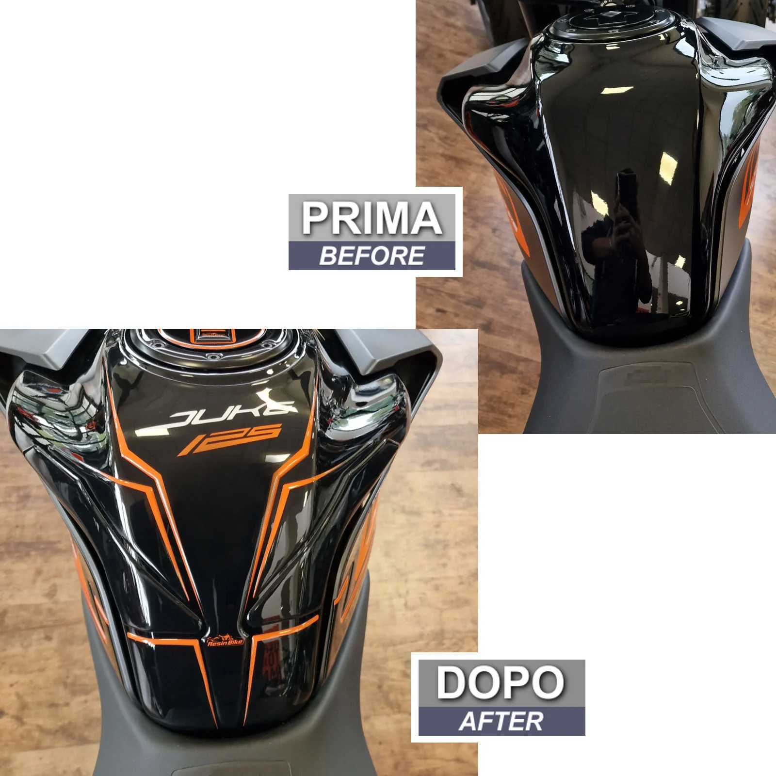Resin Bike 3D Motorcycle Stickers - Tank Pad | KTM 125/200/250/390 Duke 2021>2023 - Image 3