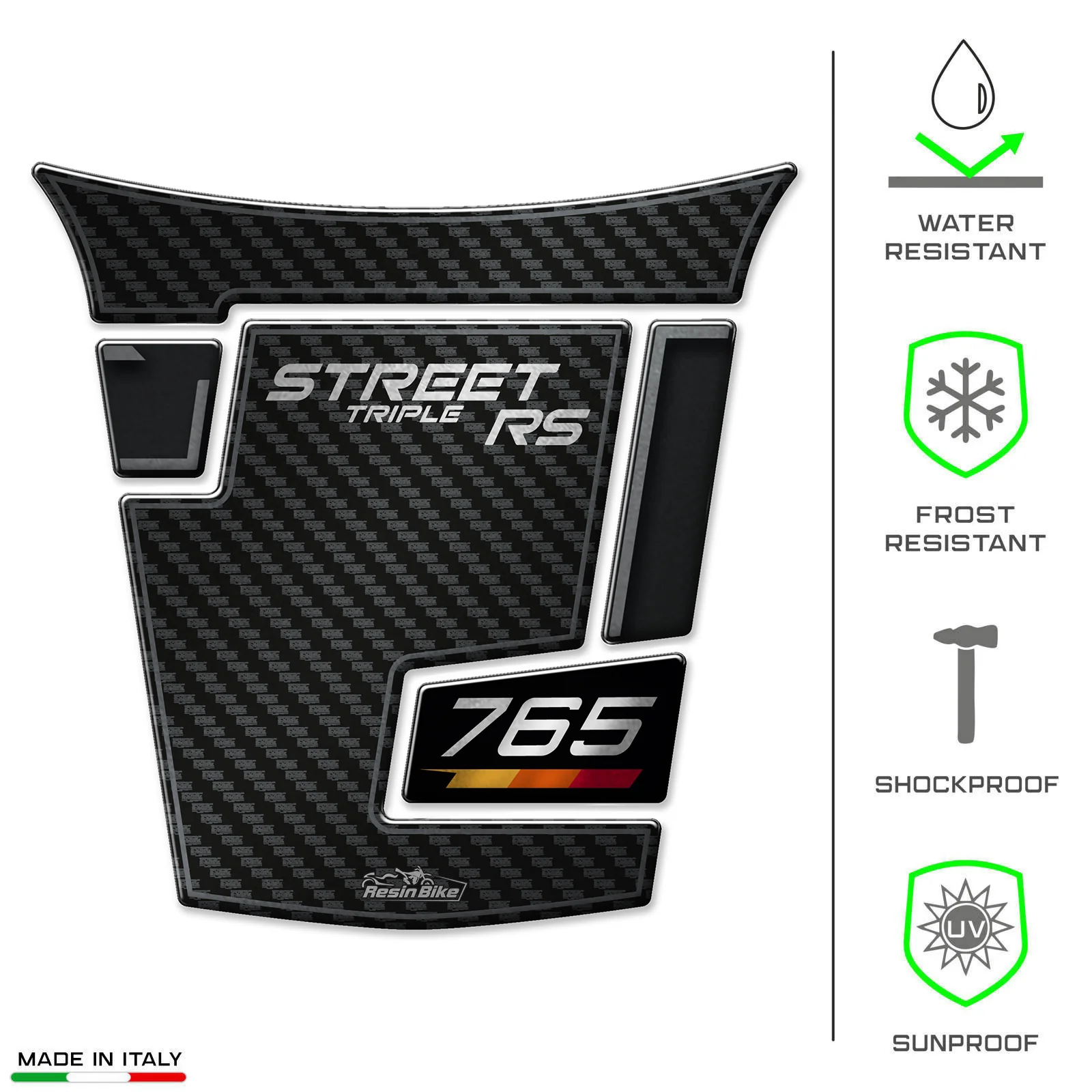 Resin Bike 3D Motorcycle Stickers - Tank Pad | Triumph Street Triple 765 RS 2023>2025 - Image 7