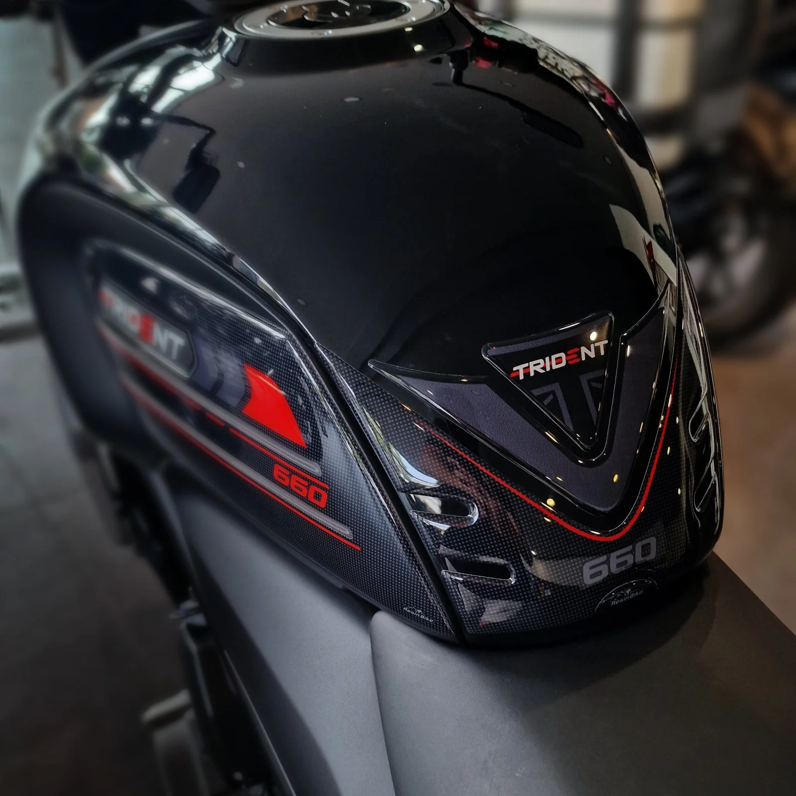 Resin Bike 3D Motorcycle Stickers - Tank Pad | Triumph Trident 660 2021>2025 - Image 5