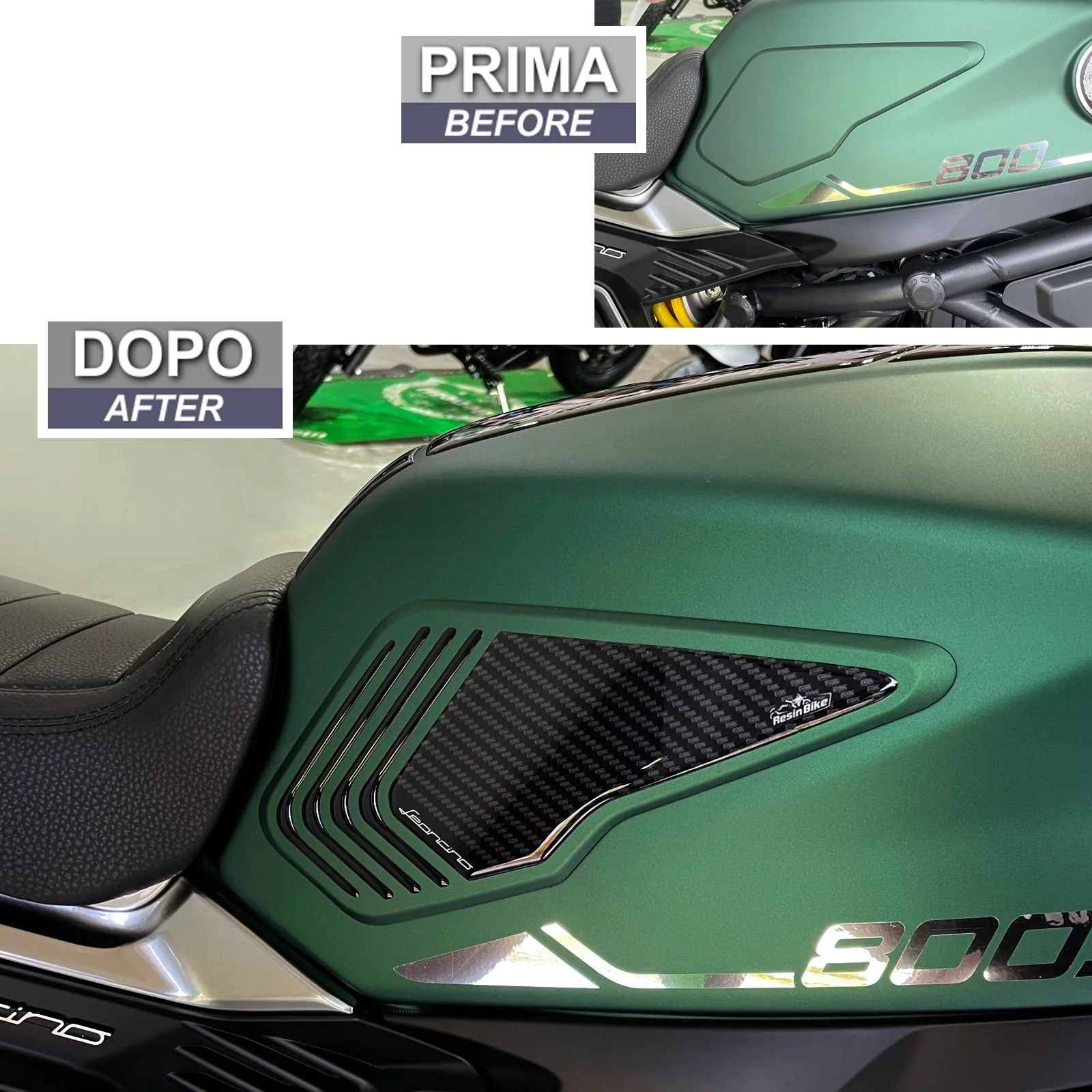 Resin Bike 3D Motorcycle Stickers - Tank Sides | Benelli Leoncino 800 2022>2025 - Image 3