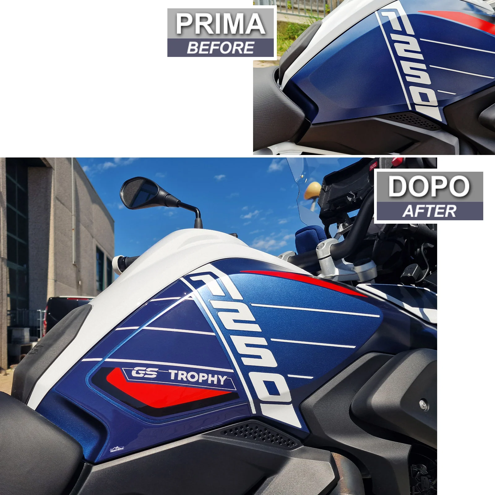 Resin Bike 3D Motorcycle Stickers - Tank Sides | BMW R 1250 GS 2021>2024 - Image 3