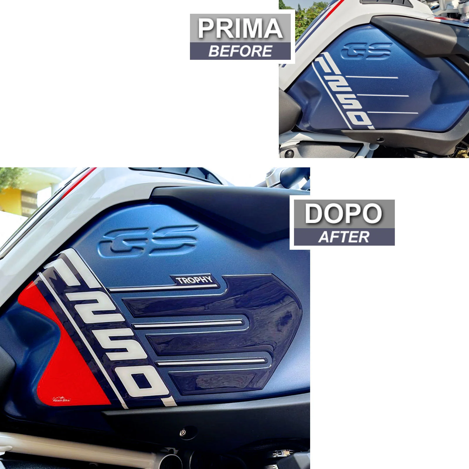 Resin Bike 3D Motorcycle Stickers - Tank Sides | BMW R 1250 GS Adventure 2021>2024 - Image 3