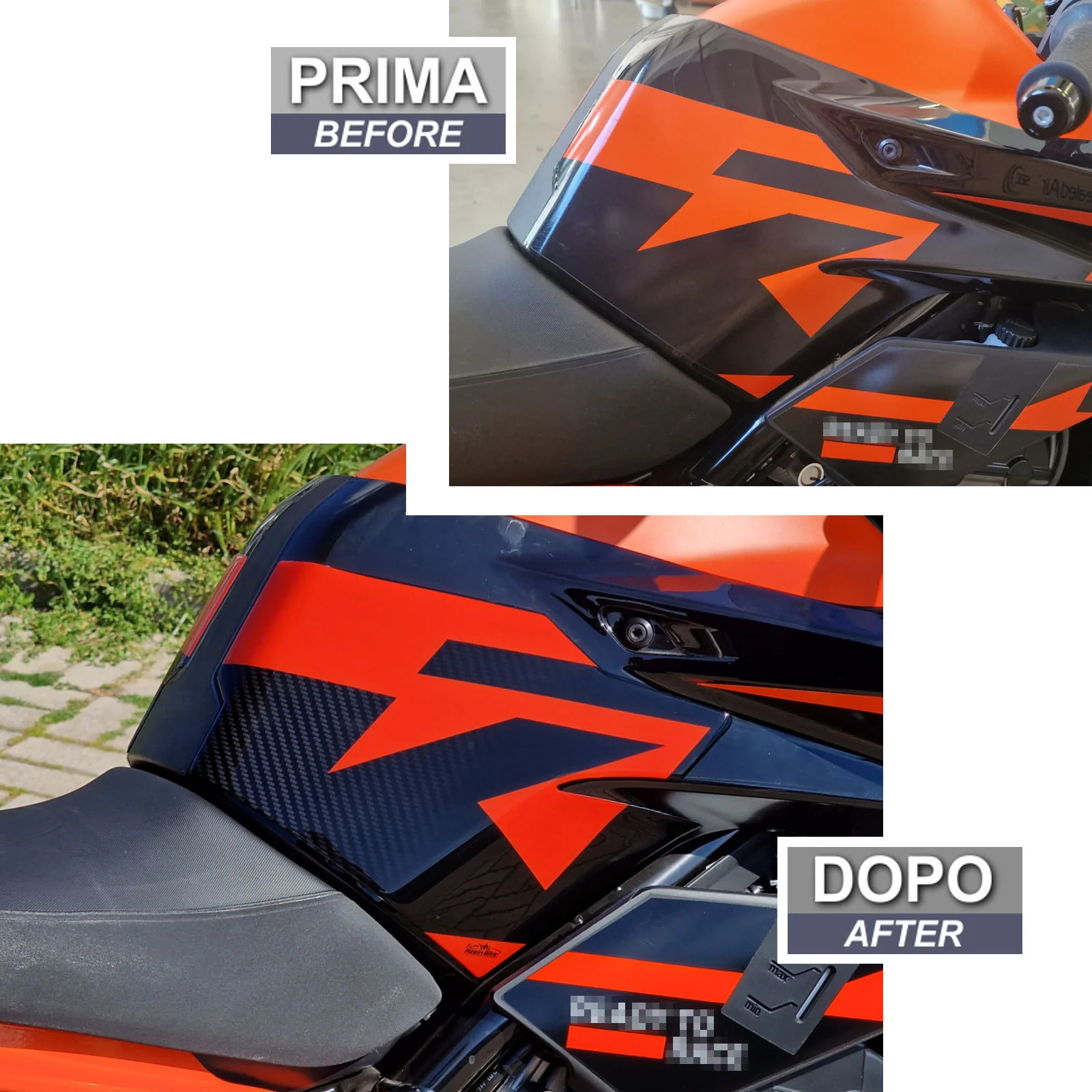 Resin Bike 3D Motorcycle Stickers - Tank Sides | KTM 890 Duke 2023>Current - Image 3