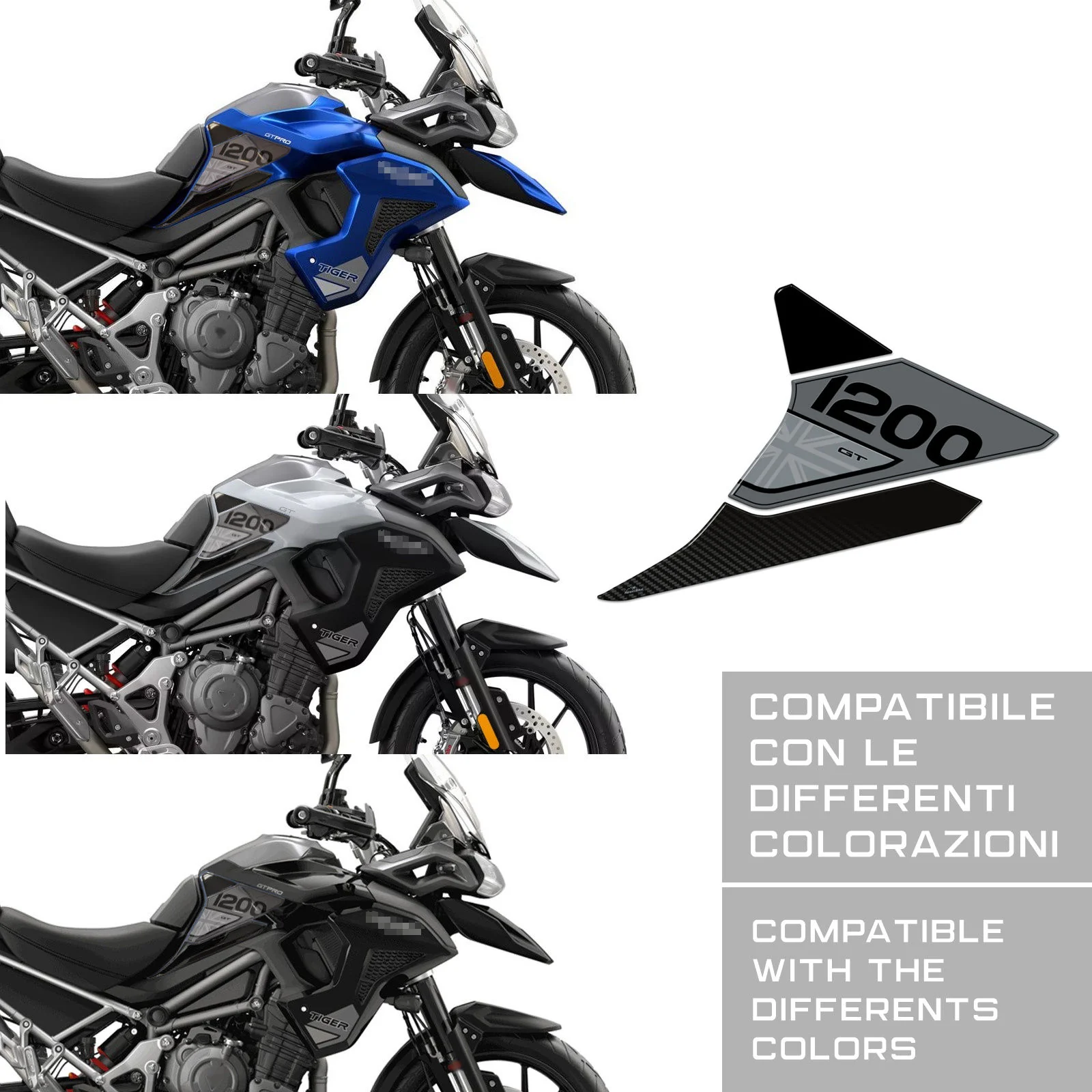 Resin Bike 3D Motorcycle Stickers - Tank Sides | Triumph Tiger 1200 GT Pro 2022>2025 - Image 5