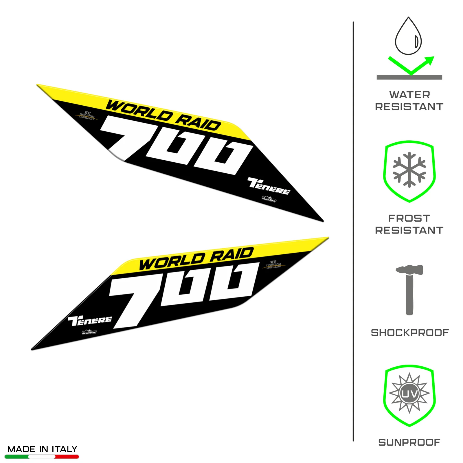 Resin Bike 3D Motorcycle Stickers - Tank Sides | Yamaha Tenere 700 World Raid 2022>2025 - Image 7