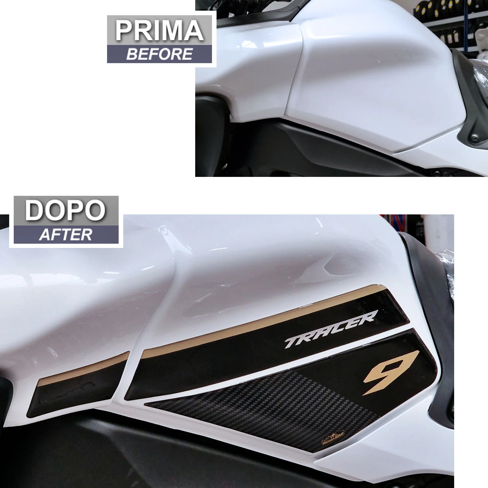 Resin Bike 3D Motorcycle Stickers - Tank Sides | Yamaha Tracer 9/9GT/9GT+ 2021>2024 - Image 3