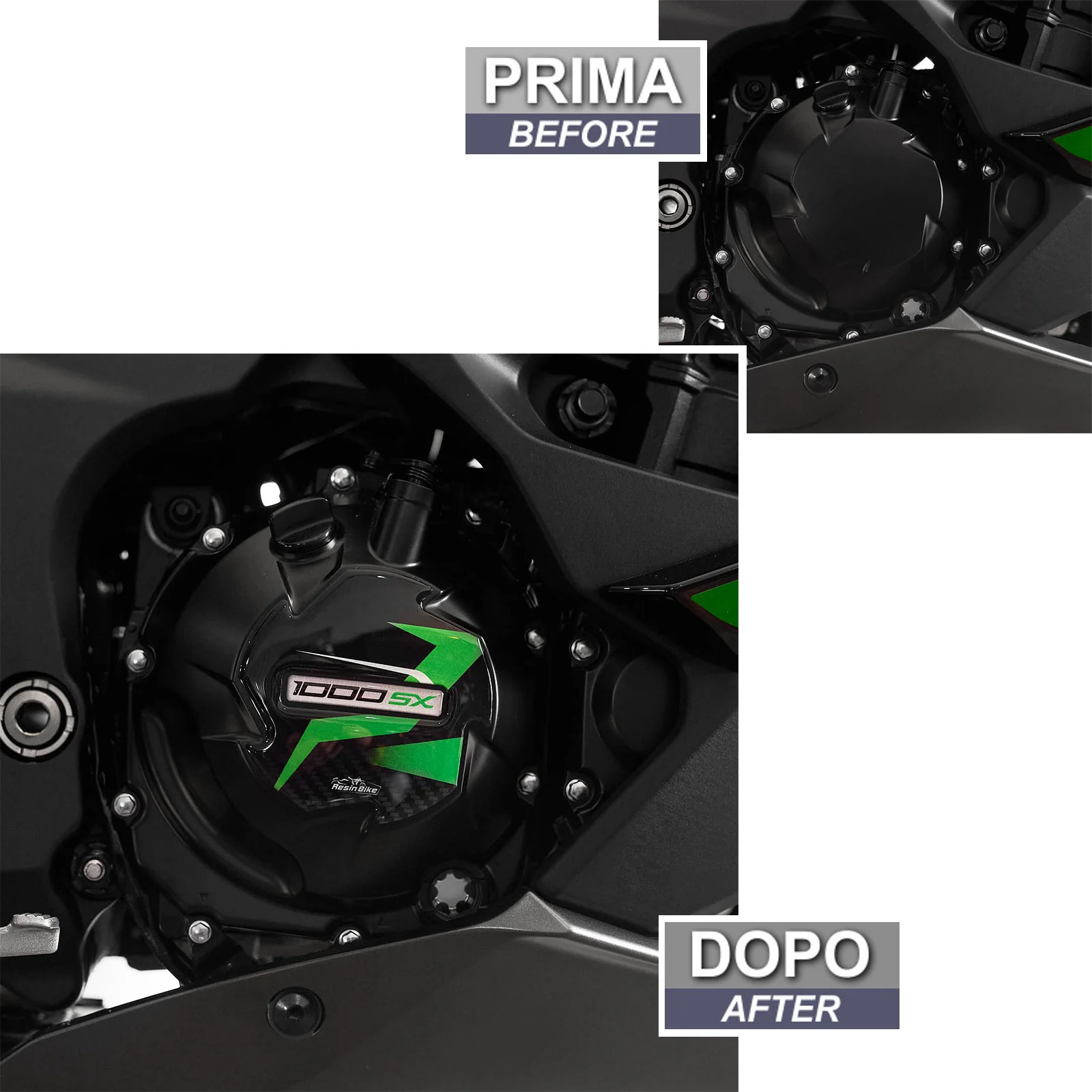 Resin Bike 3D Motorcycle Stickers - Variator Cover | Kawasaki Ninja 1000 SX/SX SE/Tourer 2021>2025 - Image 3