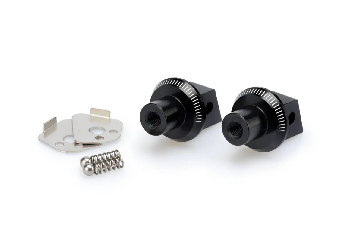 Puig Footpeg Adaptors Passenger | Black | Suzuki V-Strom 1000 2014>Current