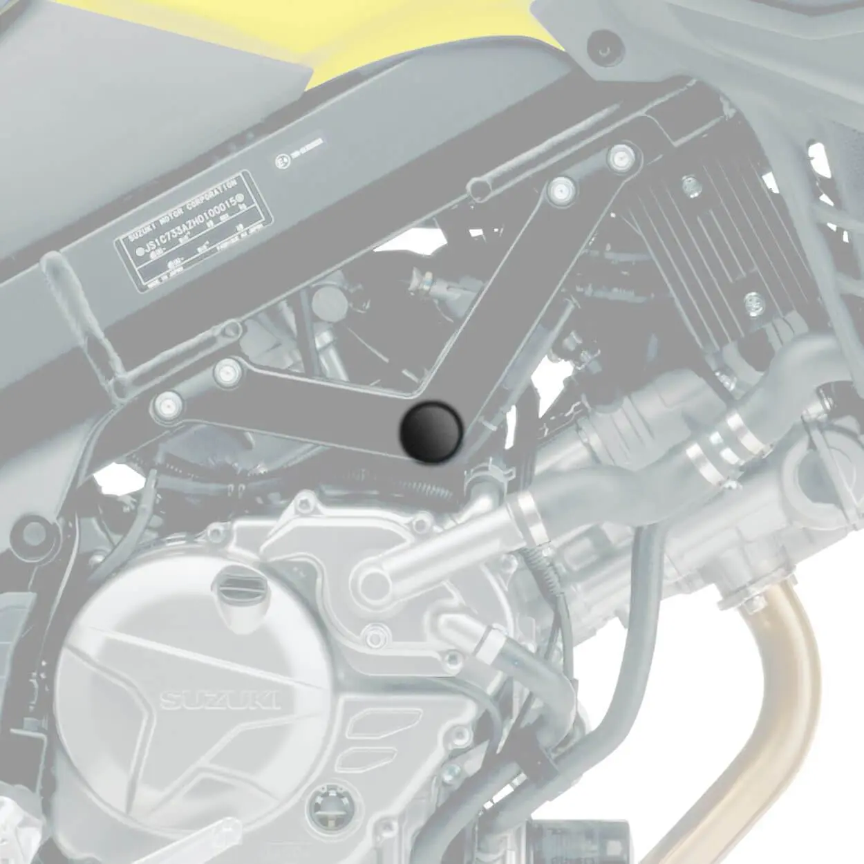 Pyramid Frame End Caps | Matte Black | Suzuki V-Strom 650 2012>Current - Image 3