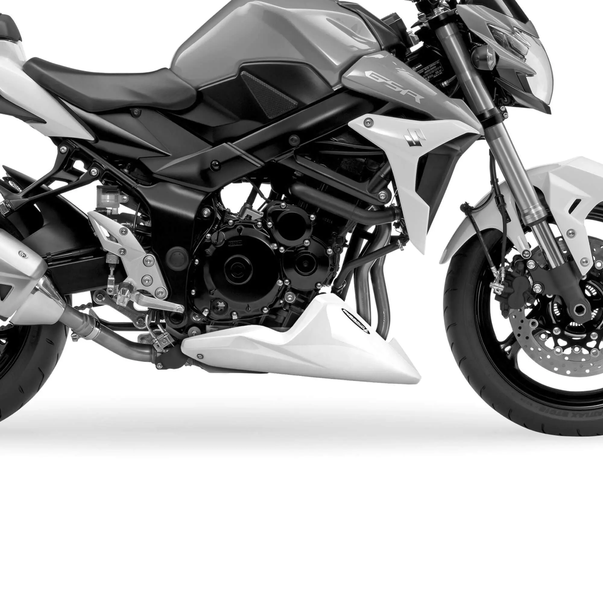 Pyramid Belly Pan | Gloss White | Suzuki GSR 750 2011>2016 - Image 2