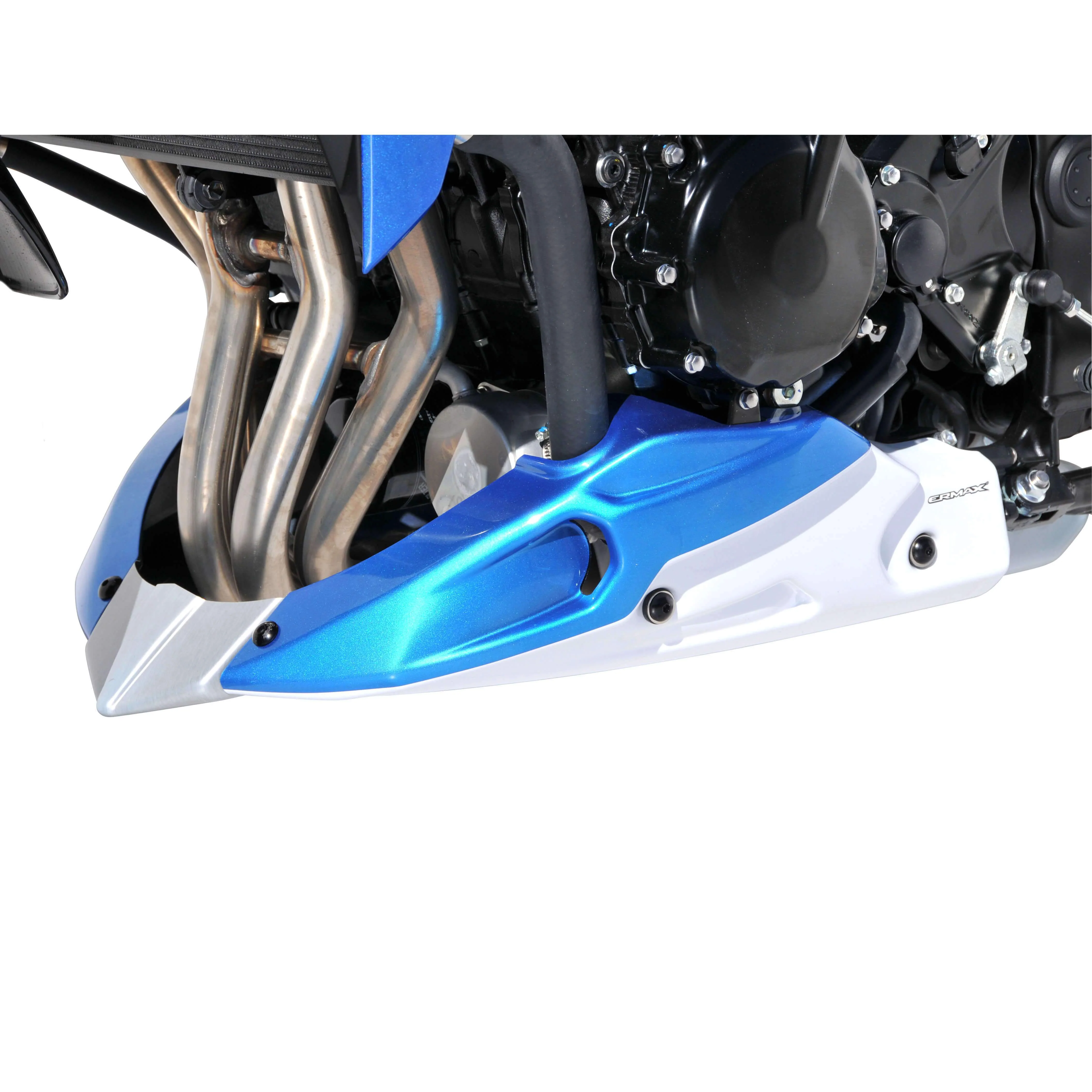 Ermax Belly Pan | Metallic White/Metallic Blue (White Glacier/Triton Blue) | Suzuki GSR 750 2013>2015 - Image 2
