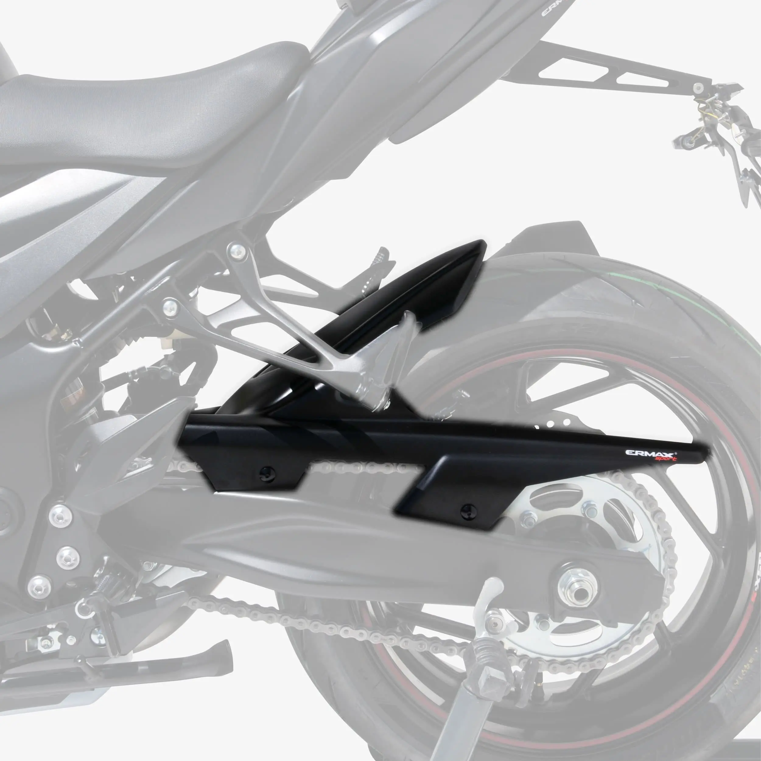 Ermax Hugger | Gloss Black (Glass Sparkle Black) | Suzuki GSX-S 750 2017>2021
