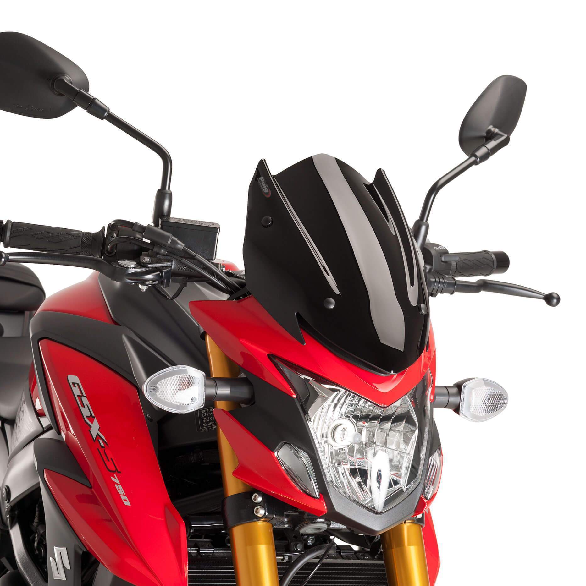 Puig Sport Screen | Black (Opaque) | Suzuki GSX-S 750 2017>2021 - Image 2