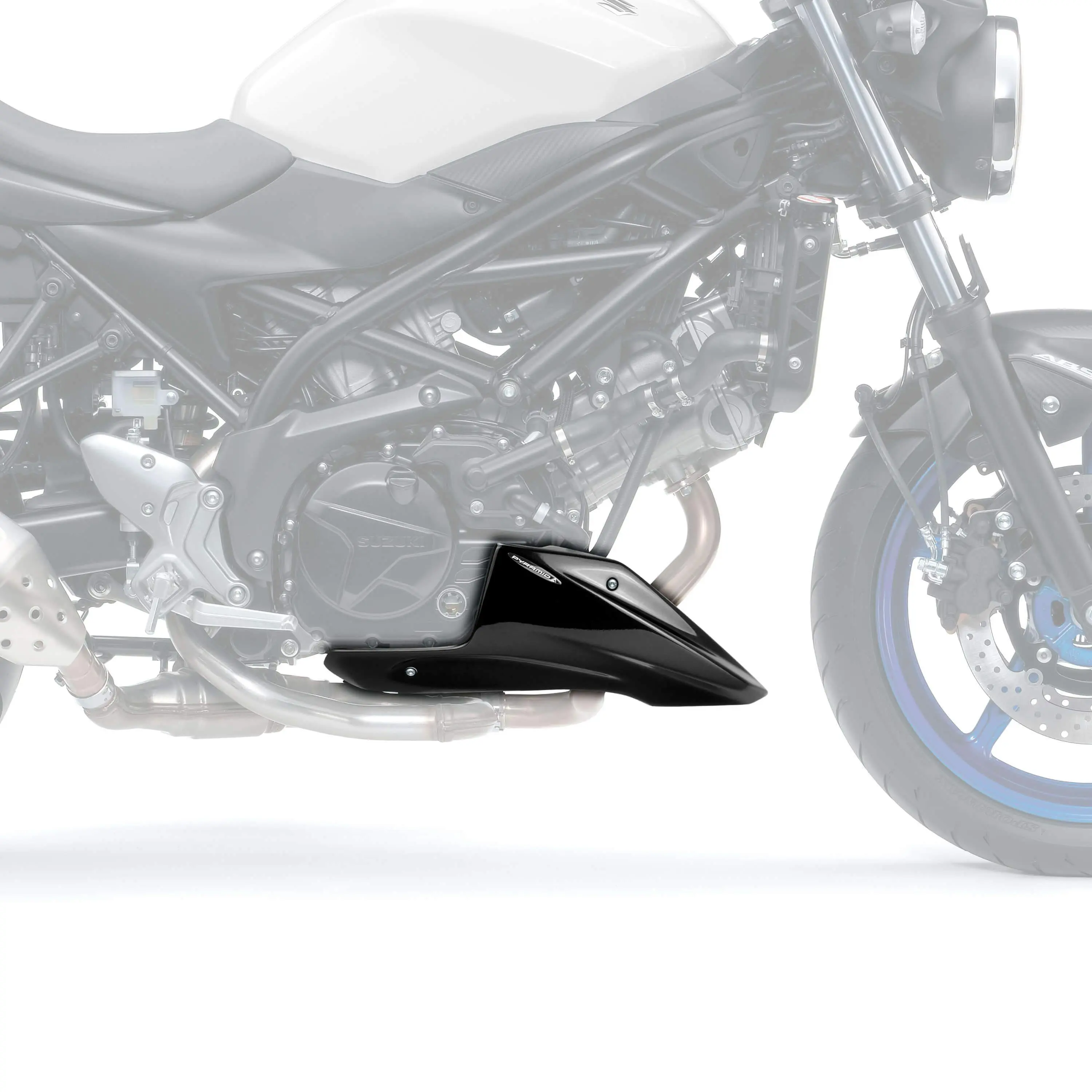 Pyramid Belly Pan | Gloss Black | Suzuki SV650 2016>Current - Image 2