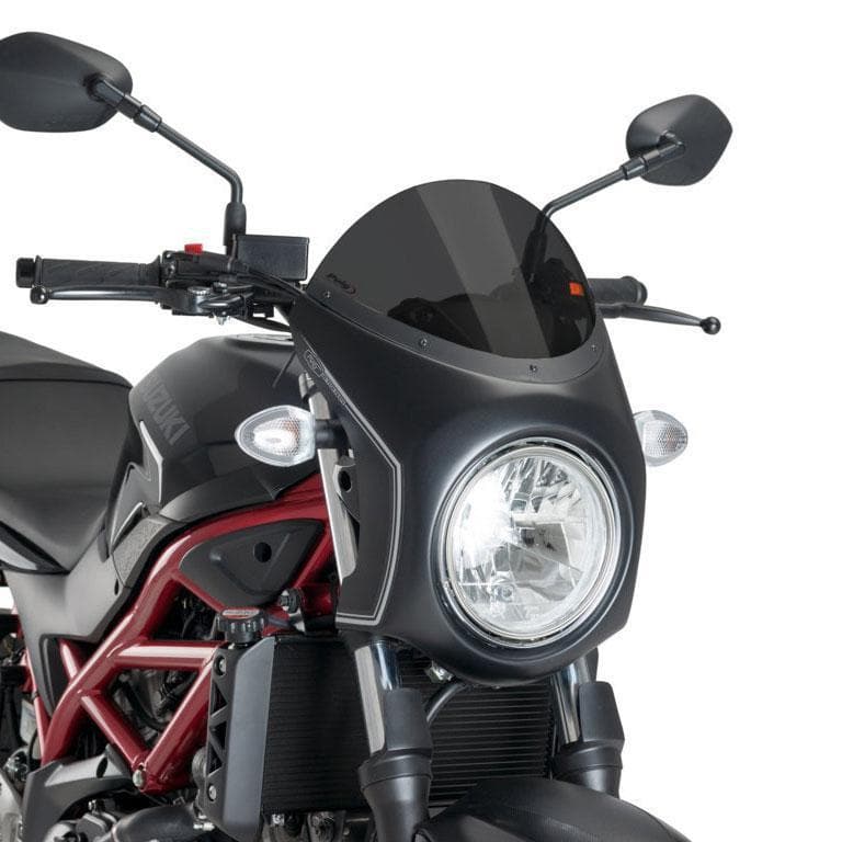 Puig Nose Fairing | Matte Black with Dark Smoke Screen | Suzuki SV650 2016>Current - Image 2