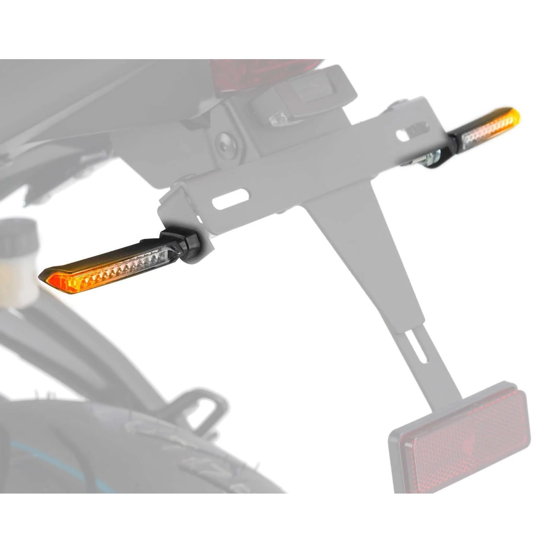 Puig Thin Sequential Indicators | Orange LED/Matte Black Facia