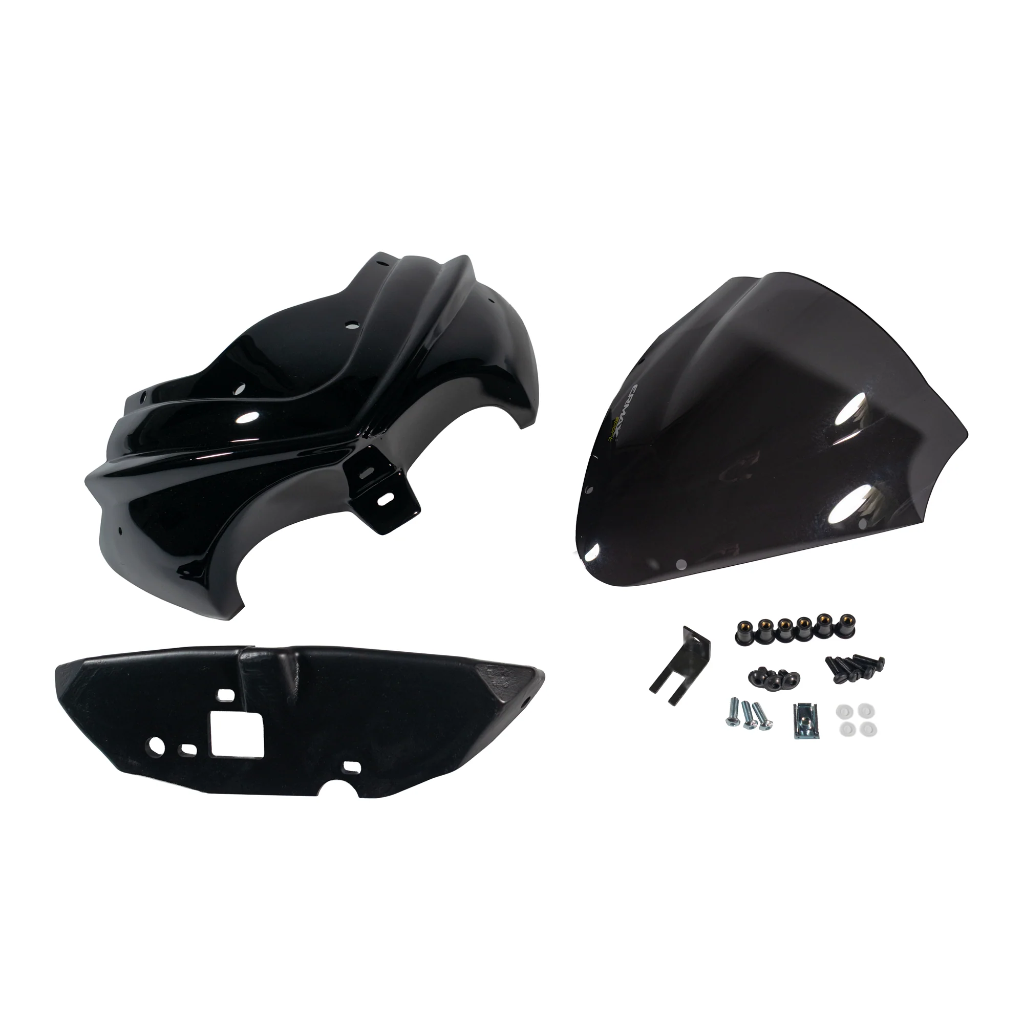Ermax Nose Fairing | Jet Black with Dark Smoke Screen | Triumph Speed Triple 1050 2005>2007 - Image 2