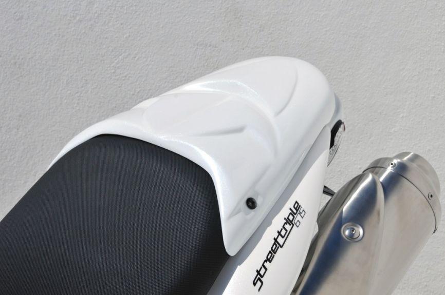 Ermax Seat Cowl | Metallic White (Crystal White) | Triumph Street Triple 675 2012>2012