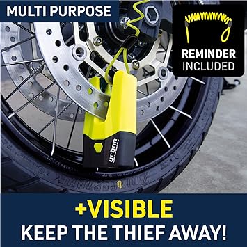 Urban Security U9DY Motorcycle Disc Lock + Reminder Cable - Security Level 17 - Image 6