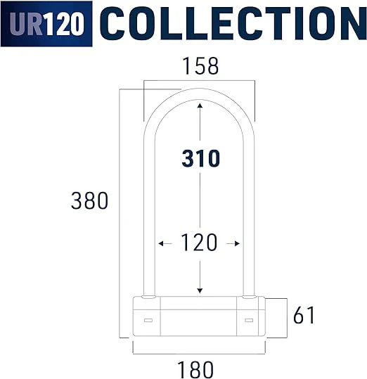 Urban Security UR120310 Motorcycle U Lock - Security Level 20 - Image 6