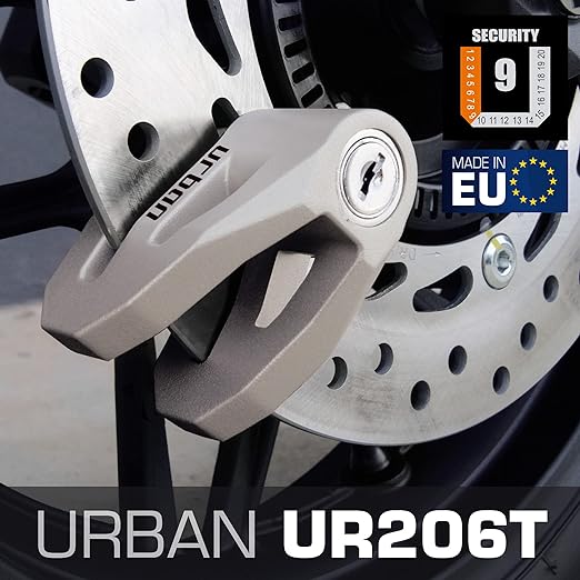 Urban Security UR206T Motorcycle Disc Lock + Reminder Cable - Security Level 10 - Image 3