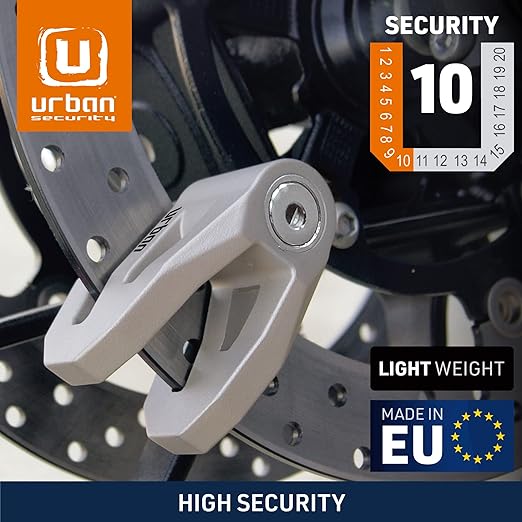Urban Security UR208T Motorcycle Disc Lock + Reminder Cable - Security Level 10 - Image 3