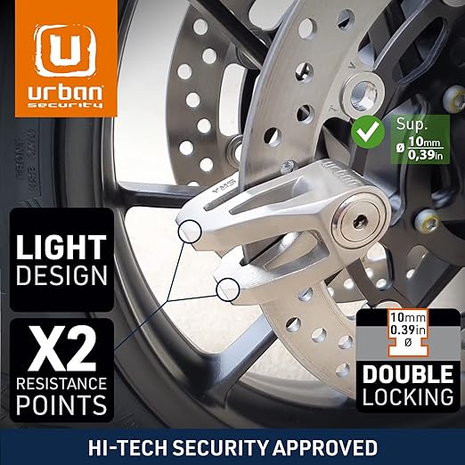 Urban Security UR210S Motorcycle Disc Lock + Reminder Cable - Security Level 17 - Sold Secure Certified - Image 6