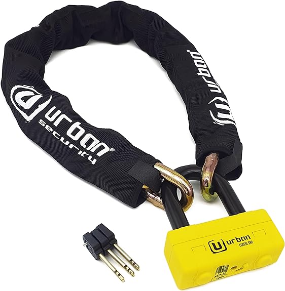 Urban Security UR74120 120cm Motorcycle Chain + Lock - Security Level 19