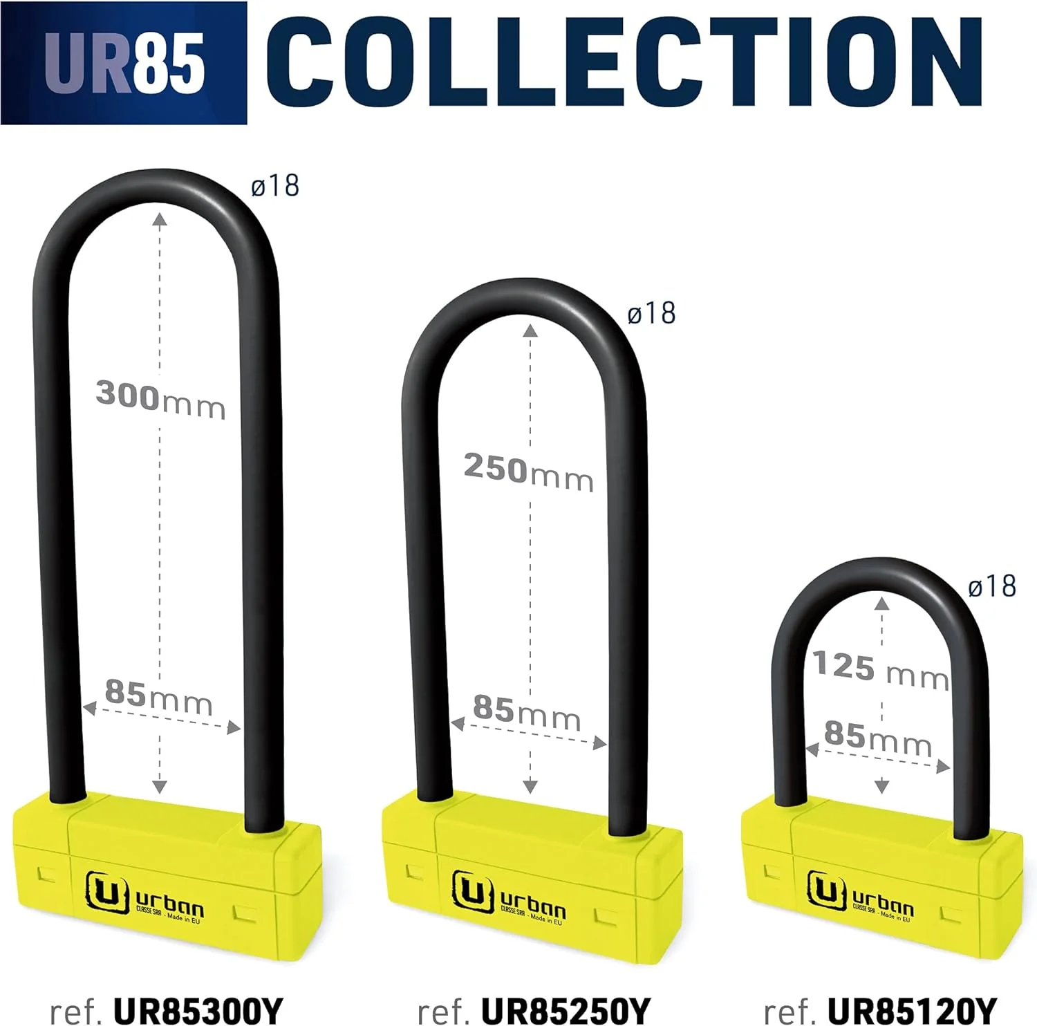 Urban Security UR85250Y Motorcycle U Lock - Security Level 20 - Image 6