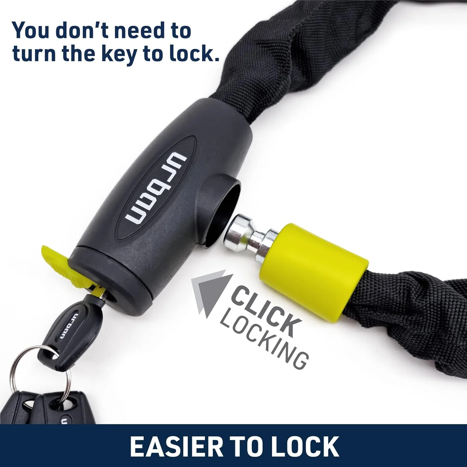 Urban Security XK100 100cm Motorcycle Chain + Integrated Lock - Security Level 9 - Image 5