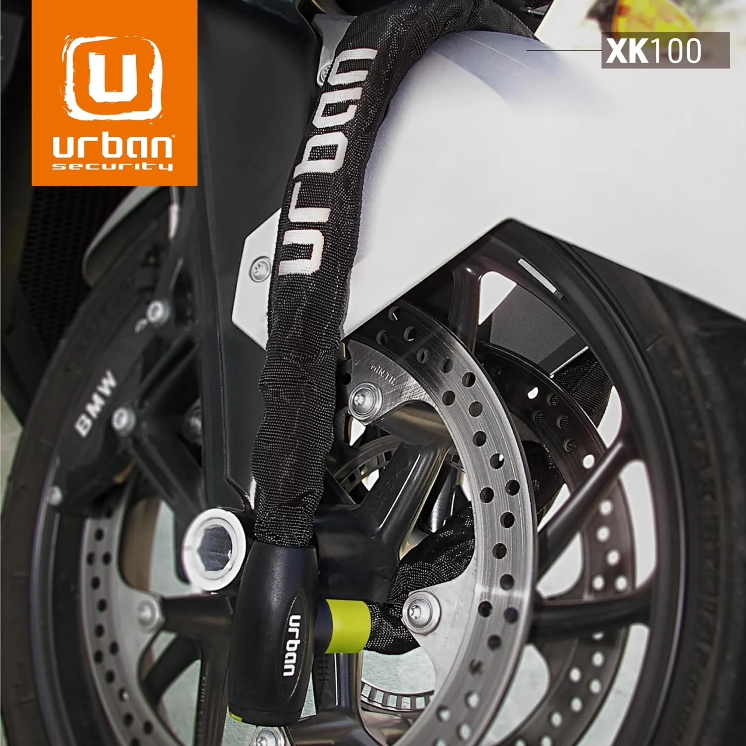 Urban Security XK120 120cm Motorcycle Chain + Integrated Lock - Security Level 9 - Image 9