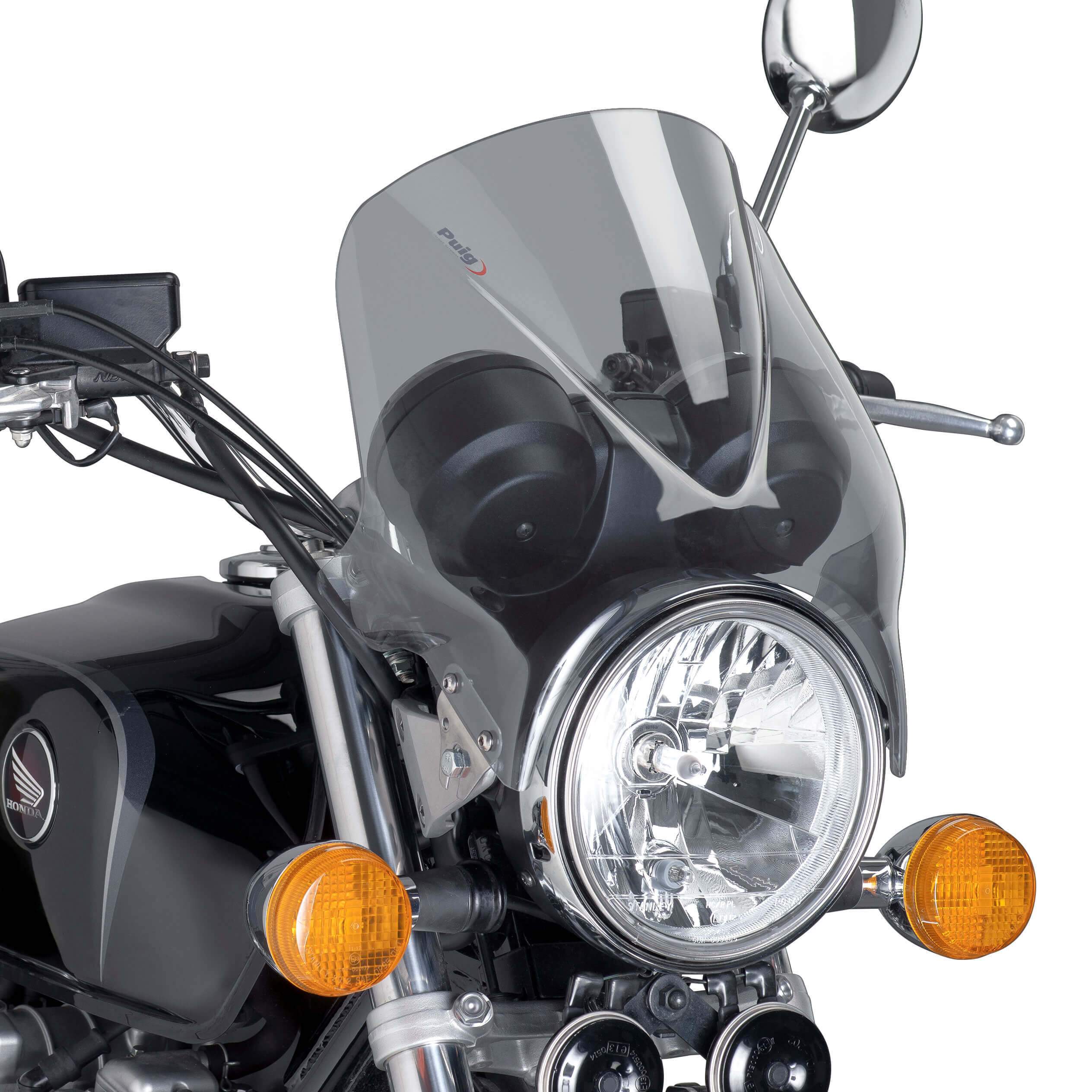 Puig Windy Universal Round Headlight Mounted Screen | Light Smoke - Image 3