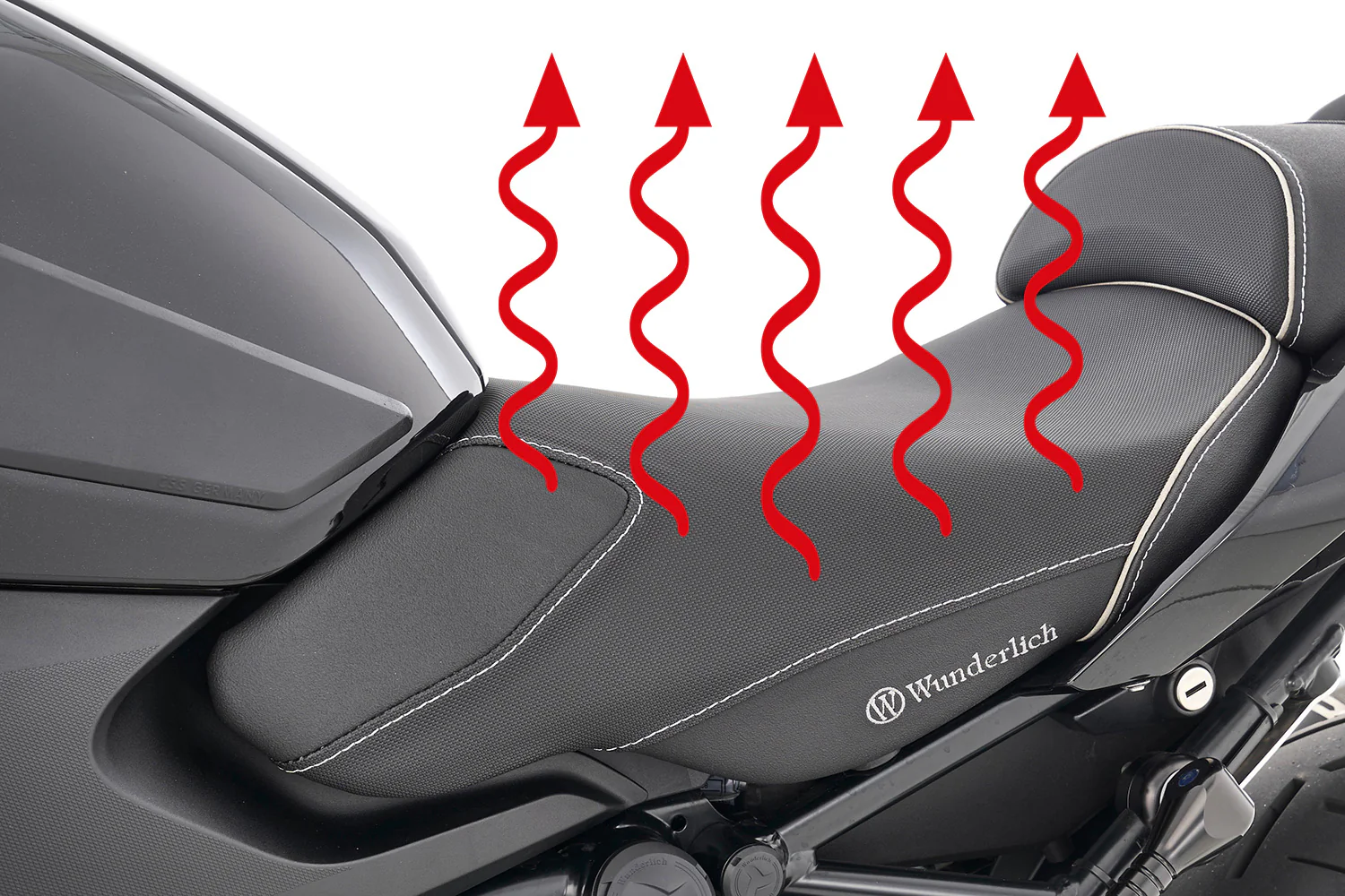 Wunderlich Aktivkomfort Rider Seat with Heating Smart Plug & Play Standard | Black