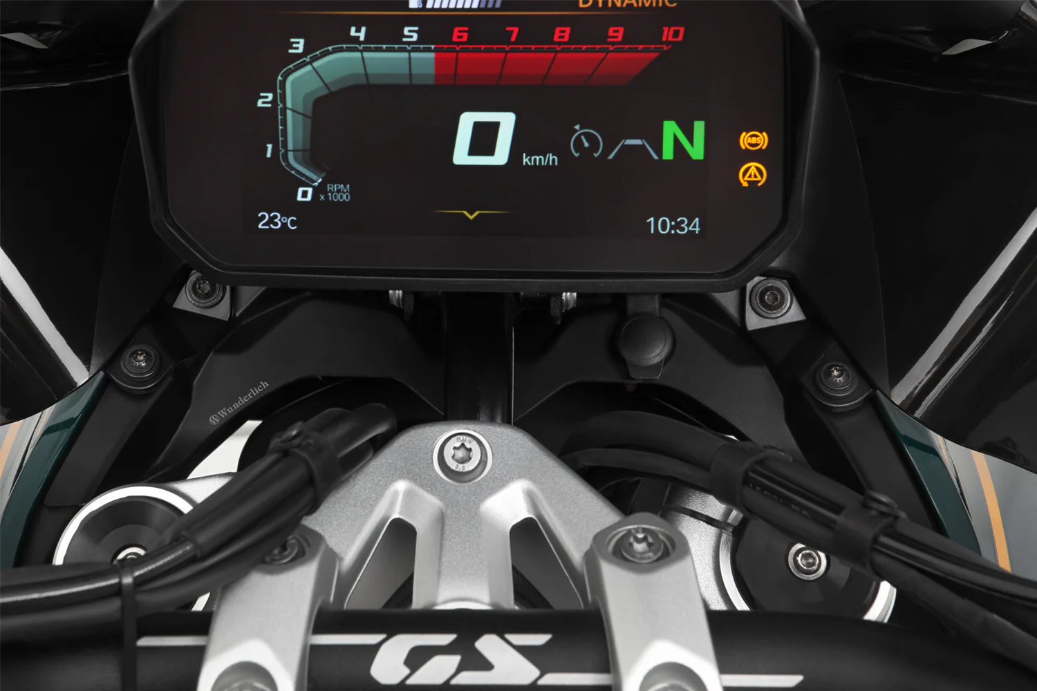 Wunderlich Cockpit Panel with Board Socket | Black | BMW R 1300 GS