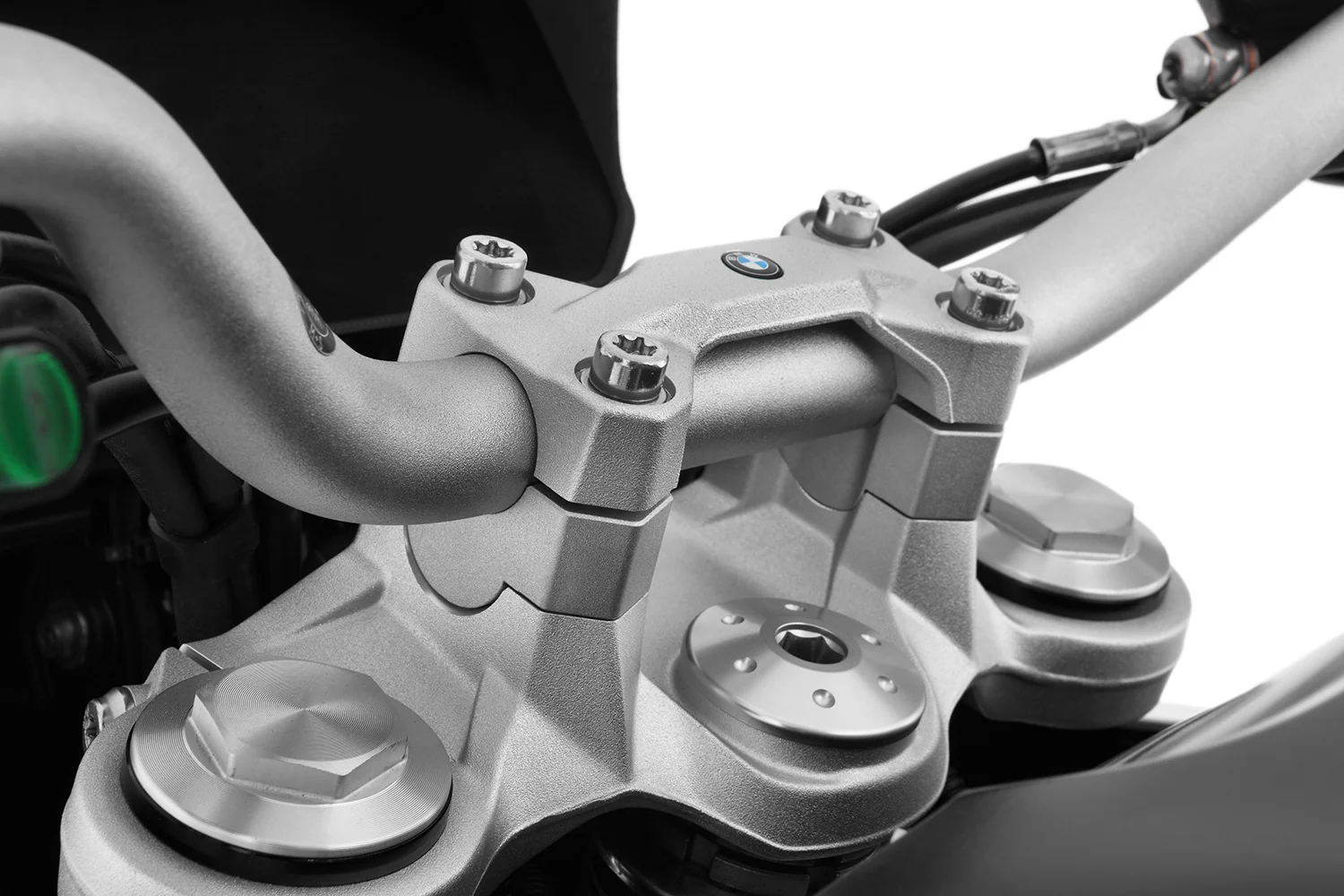 Wunderlich ERGO Handlebar Riser for Models without BMW Navigation | Silver