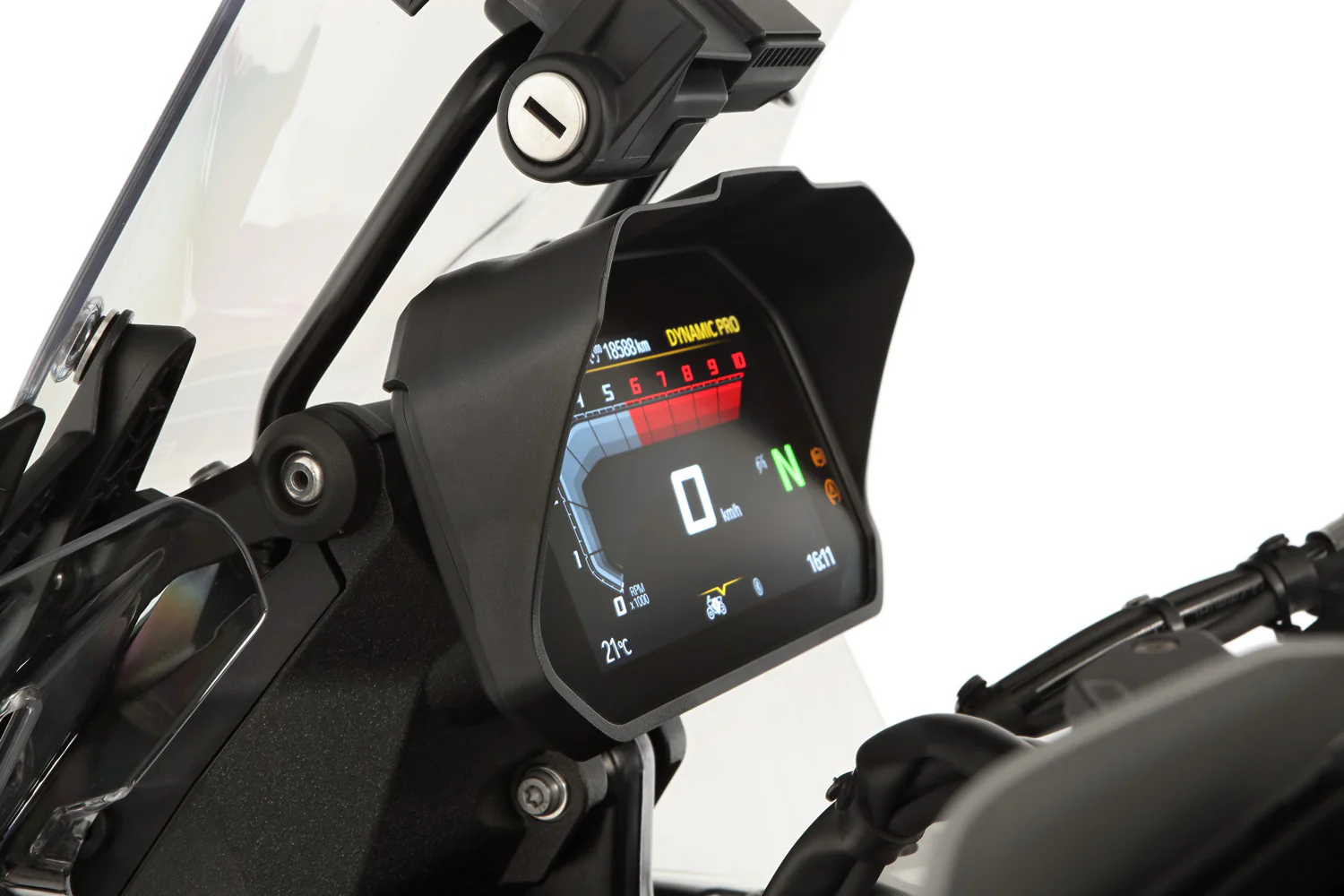 Wunderlich Glare Shield for Cockpit TFT 6.5 inch | Black | BMW R 1300 GS