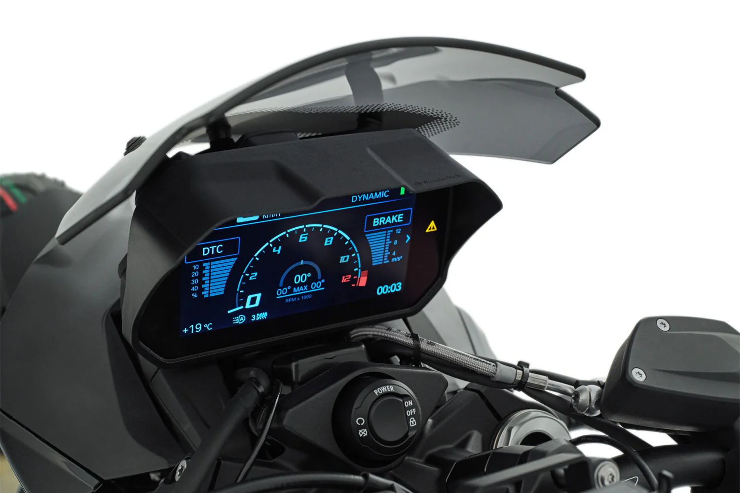 Wunderlich Glare Shield for Cockpit TFT 6.5 inch | Black | BMW R 1300 GS - Image 6