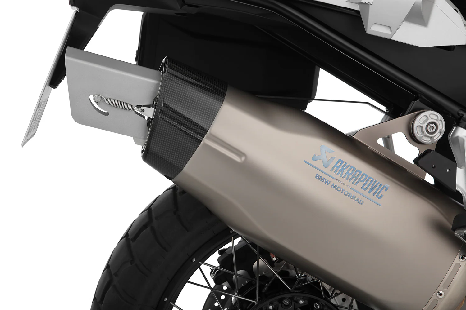 Wunderlich Gonzzoo Exhaust Deflector For Akrapovic Sports | Silver | BMW R 1250 GS - Image 6