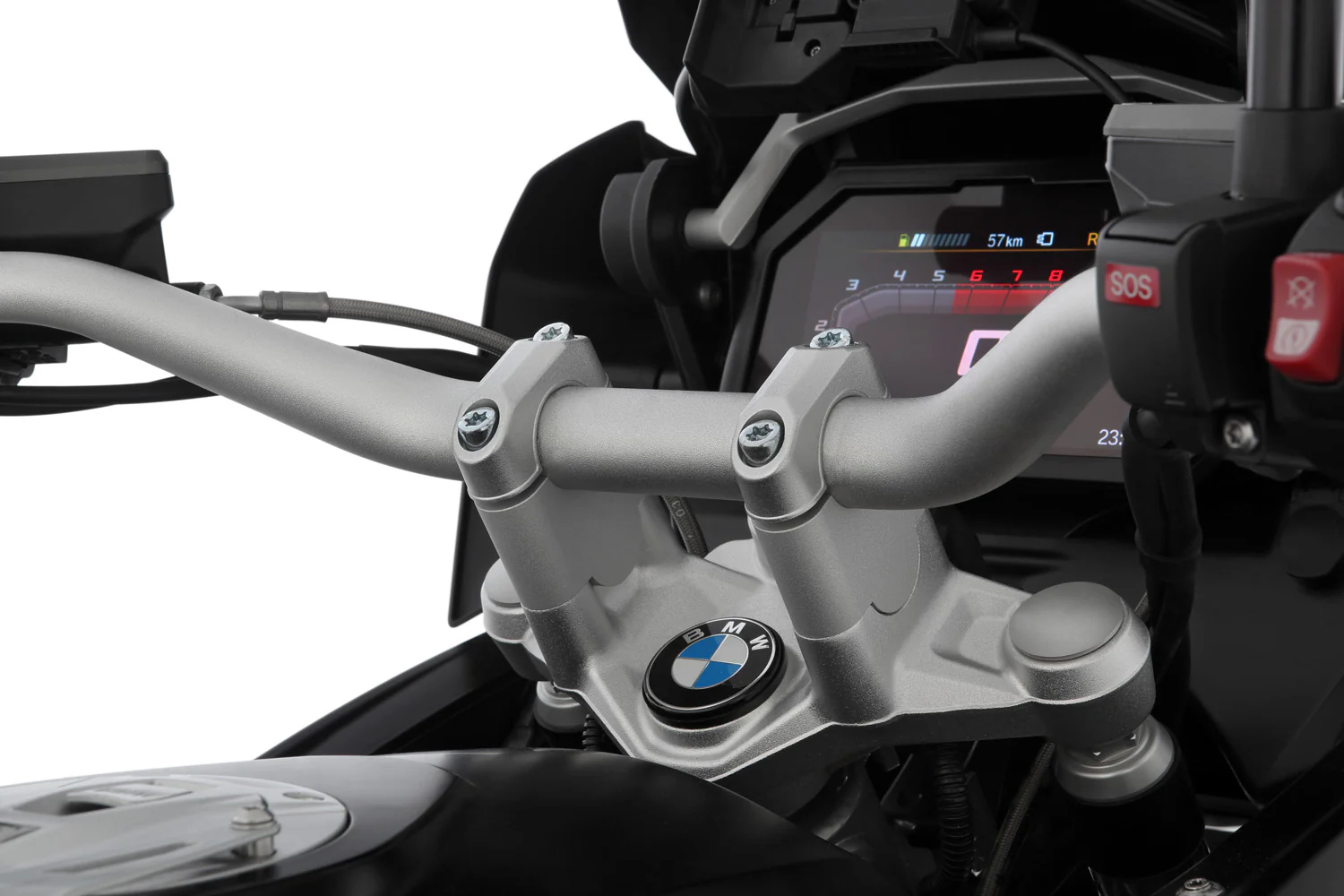 Wunderlich Handlebar Riser Ergo Pro 40mm | Silver | BMW R 1250 GS