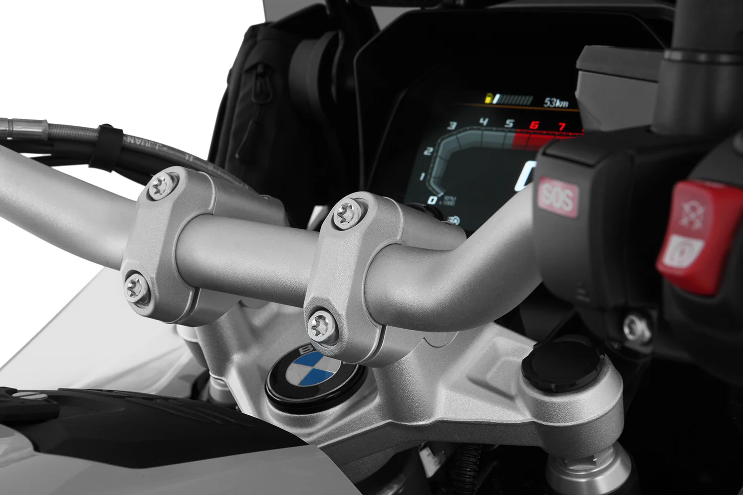 Wunderlich Handlebar Risers Ergo+ Silver | BMW R 1200 / 1250 GS LC + Adventure - Image 3
