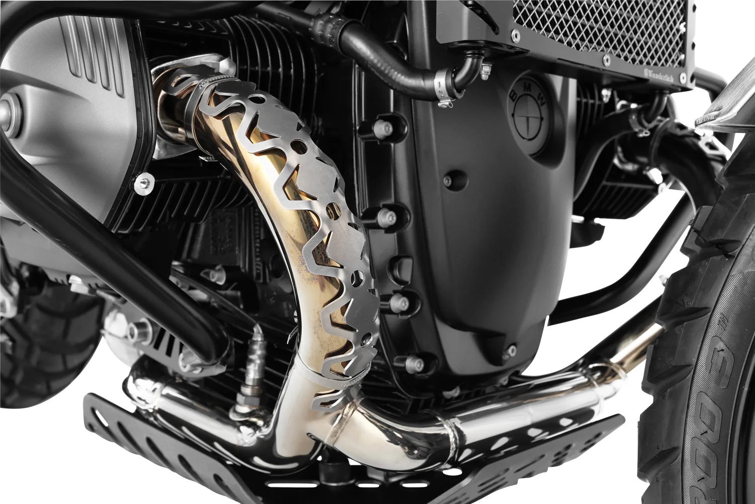 Wunderlich Header Pipe Protector | Silver | BMW R nineT